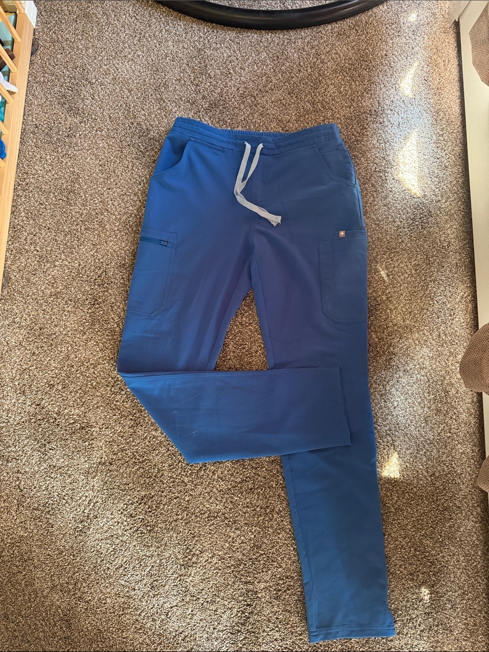 FIGS ST Royal Blue High Waisted Yola Skinny Scrub Pants